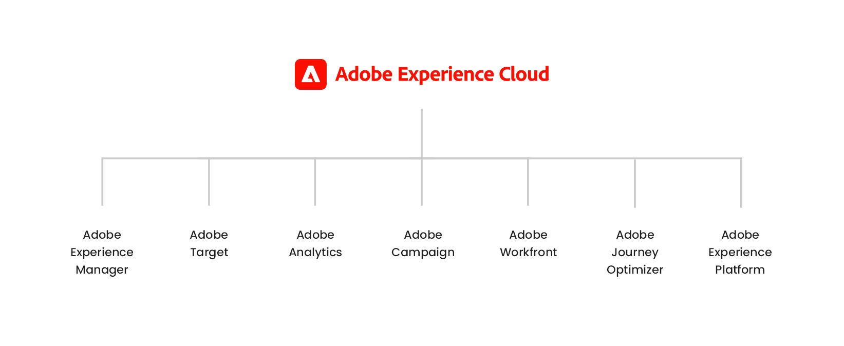 Adobe Experience Cloud product hieracrchy
