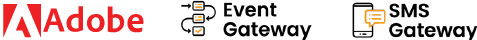 adobe event gateway sms gateway logos